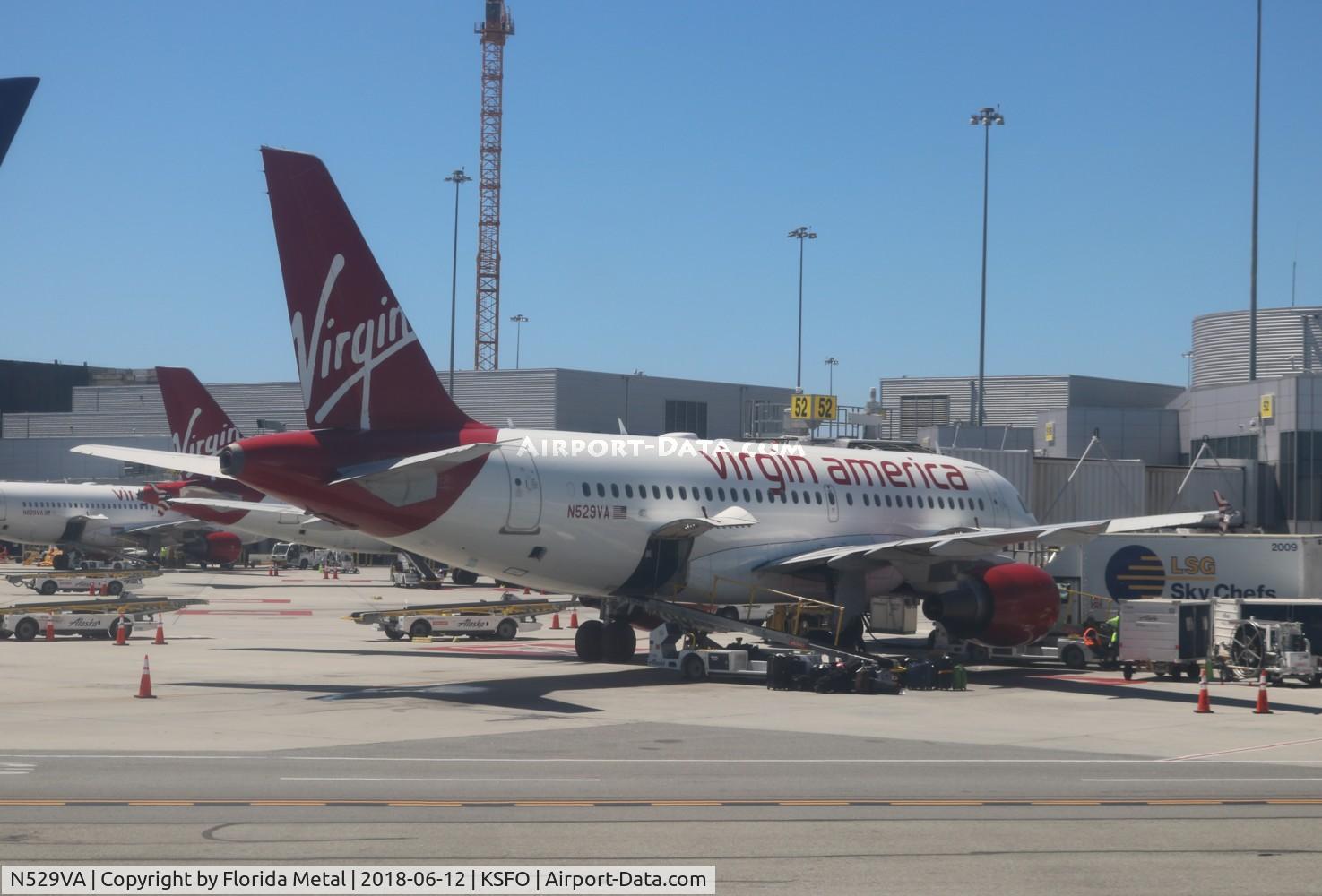N529VA, 2008 Airbus A319-112 C/N 3684, SFO 2018