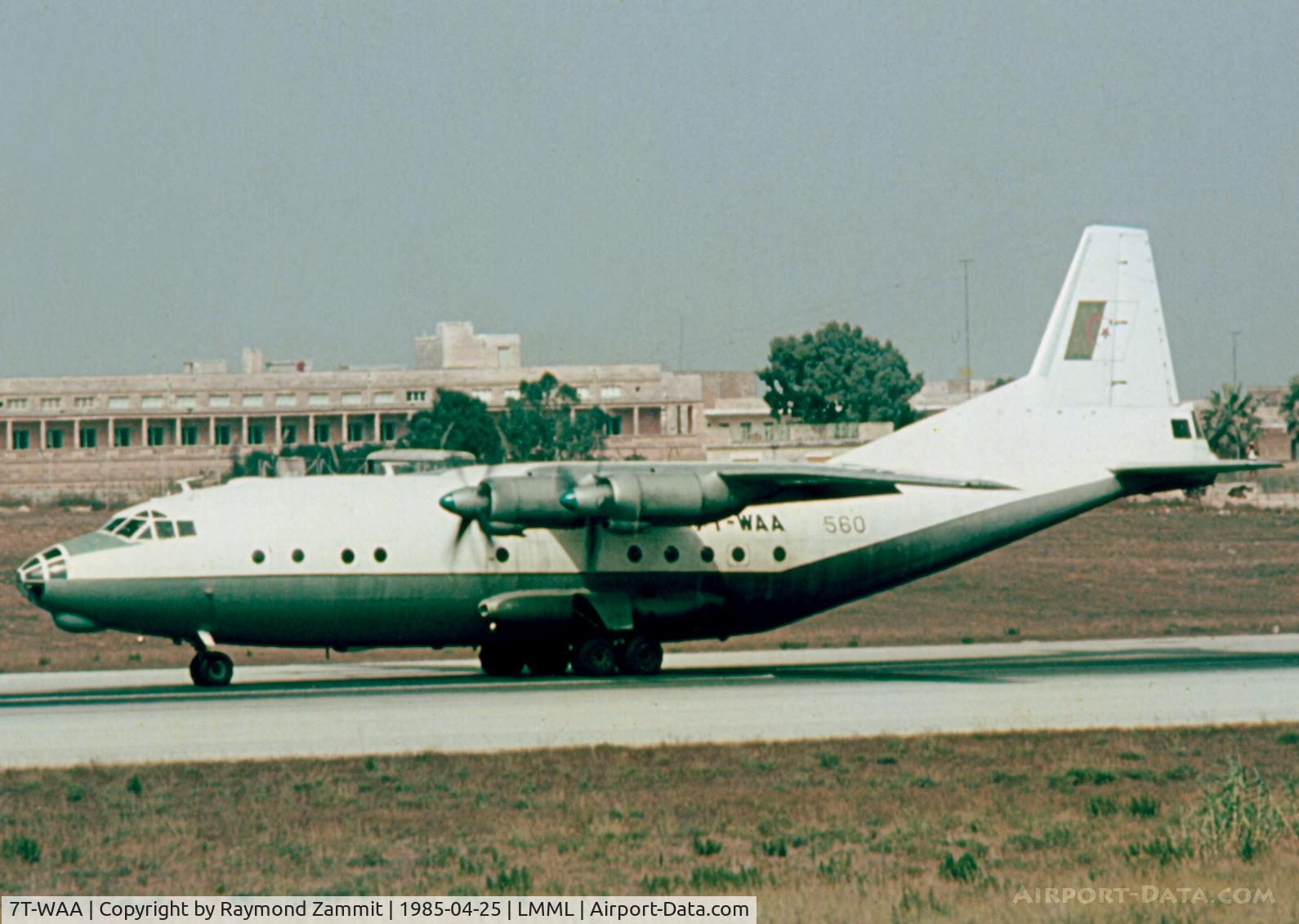 7T-WAA, Antonov An-12BP C/N 402607, Antonov An-12BP 7T-WAA/560 Algerian Air Force