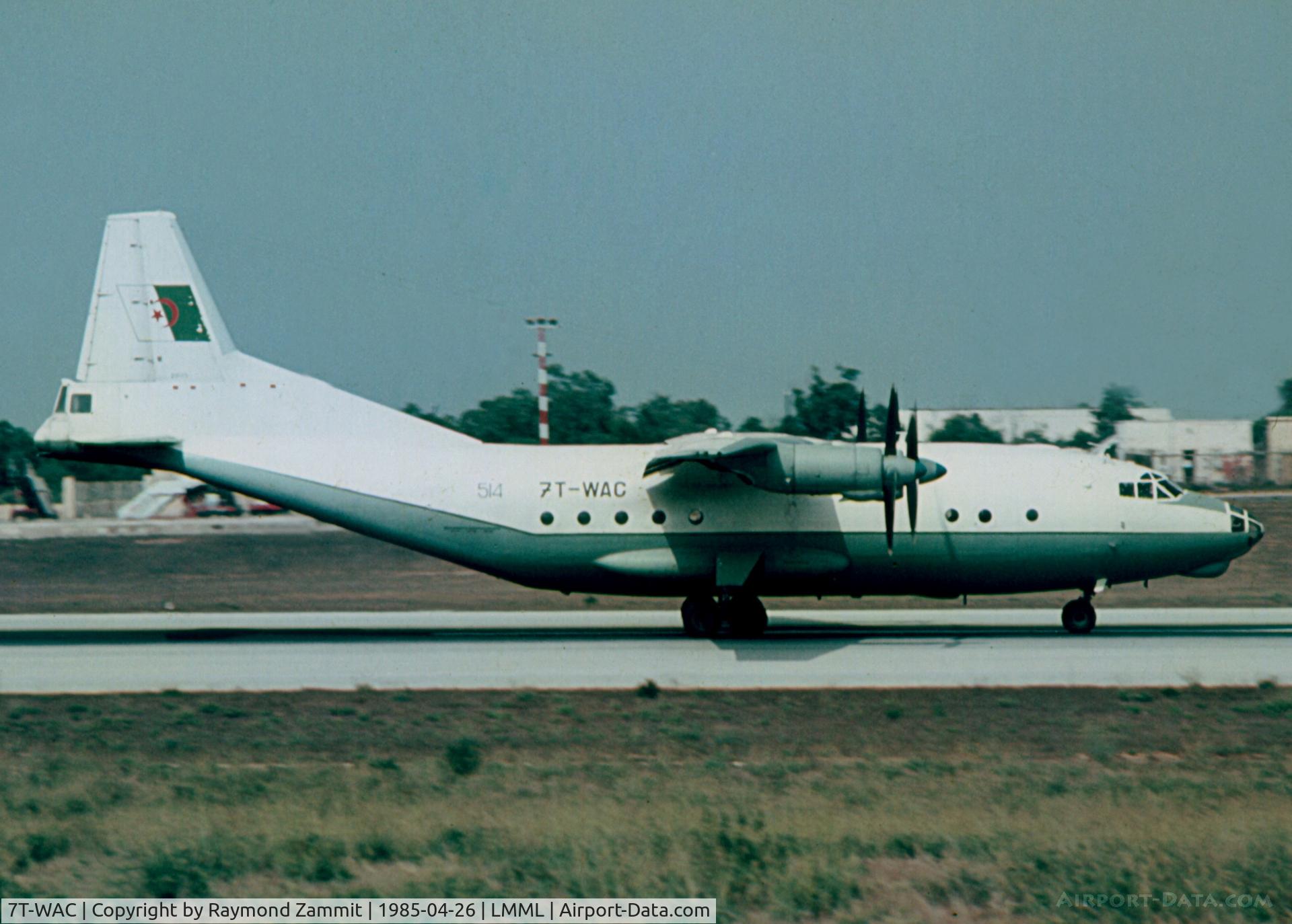 7T-WAC, Antonov An-12B C/N 402605, Antonov An-12B 7T-WAC/514 Algerian Air Force