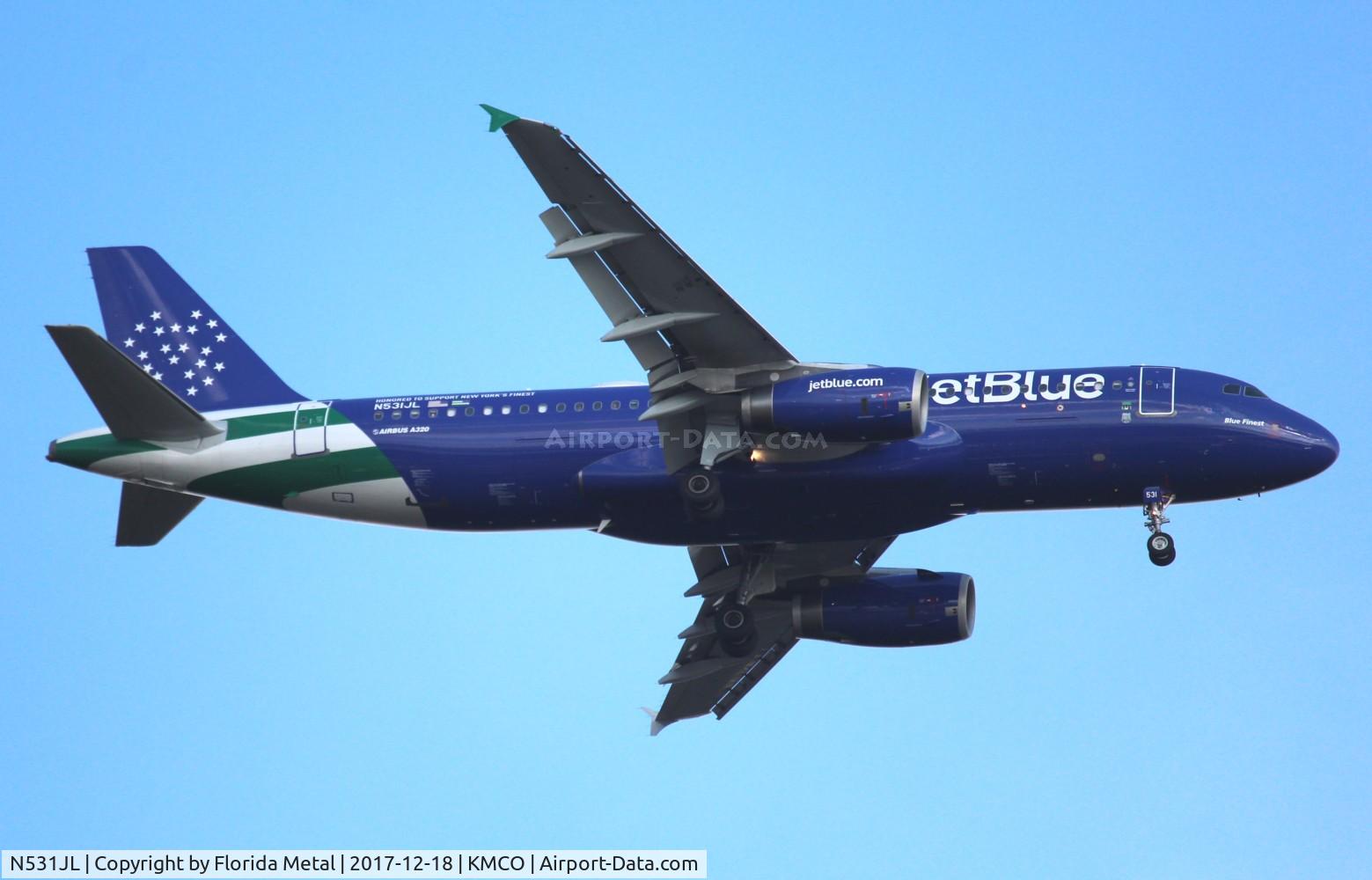 N531JL, 2001 Airbus A320-232 C/N 1650, MCO 2017