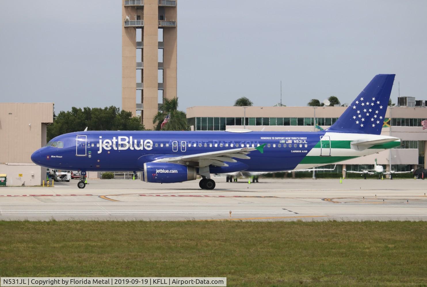 N531JL, 2001 Airbus A320-232 C/N 1650, FLL 2019