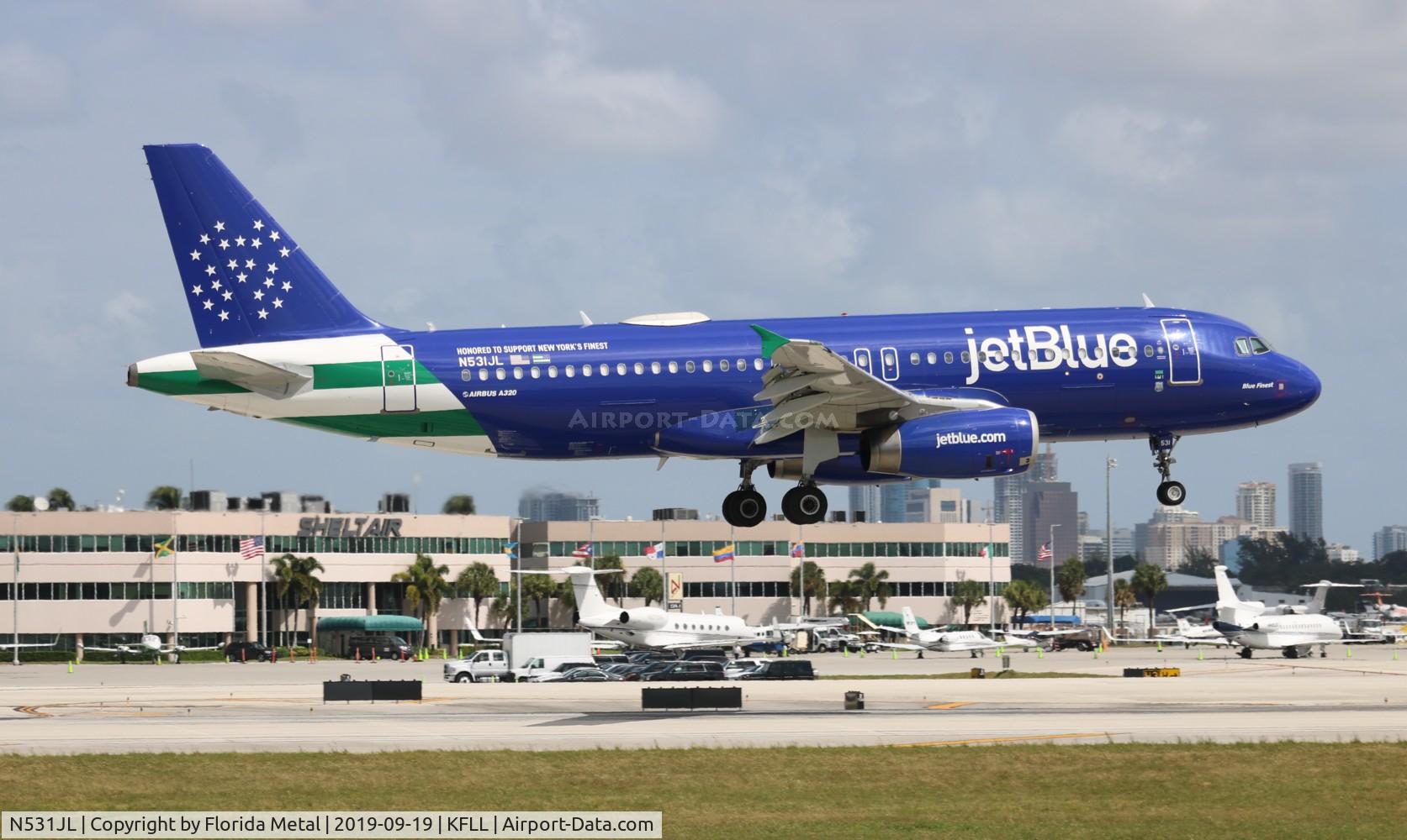 N531JL, 2001 Airbus A320-232 C/N 1650, FLL 2019