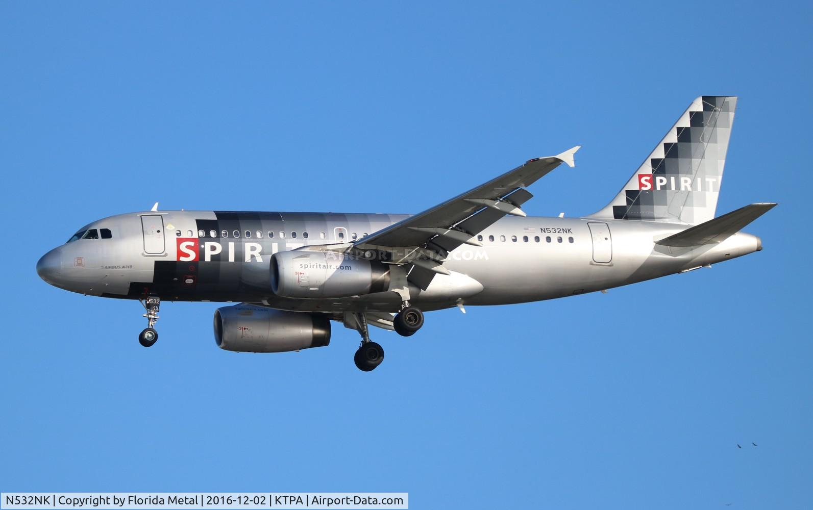N532NK, 2007 Airbus A319-132 C/N 3165, TPA 2016