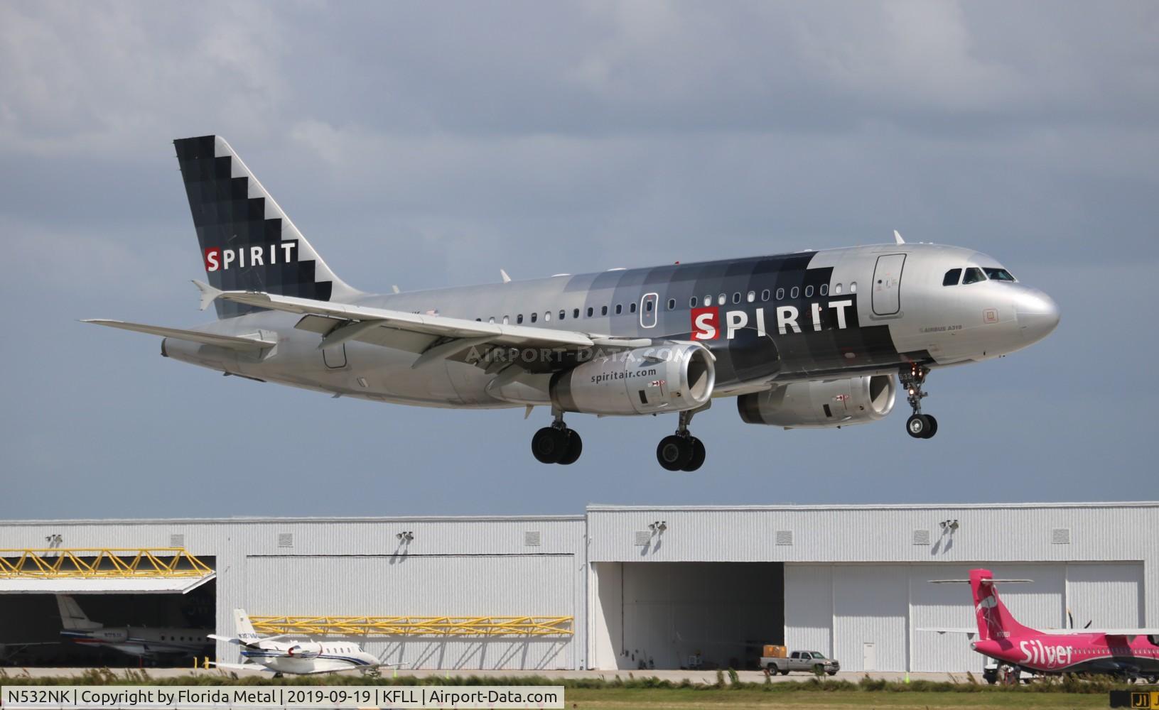 N532NK, 2007 Airbus A319-132 C/N 3165, FLL 2019