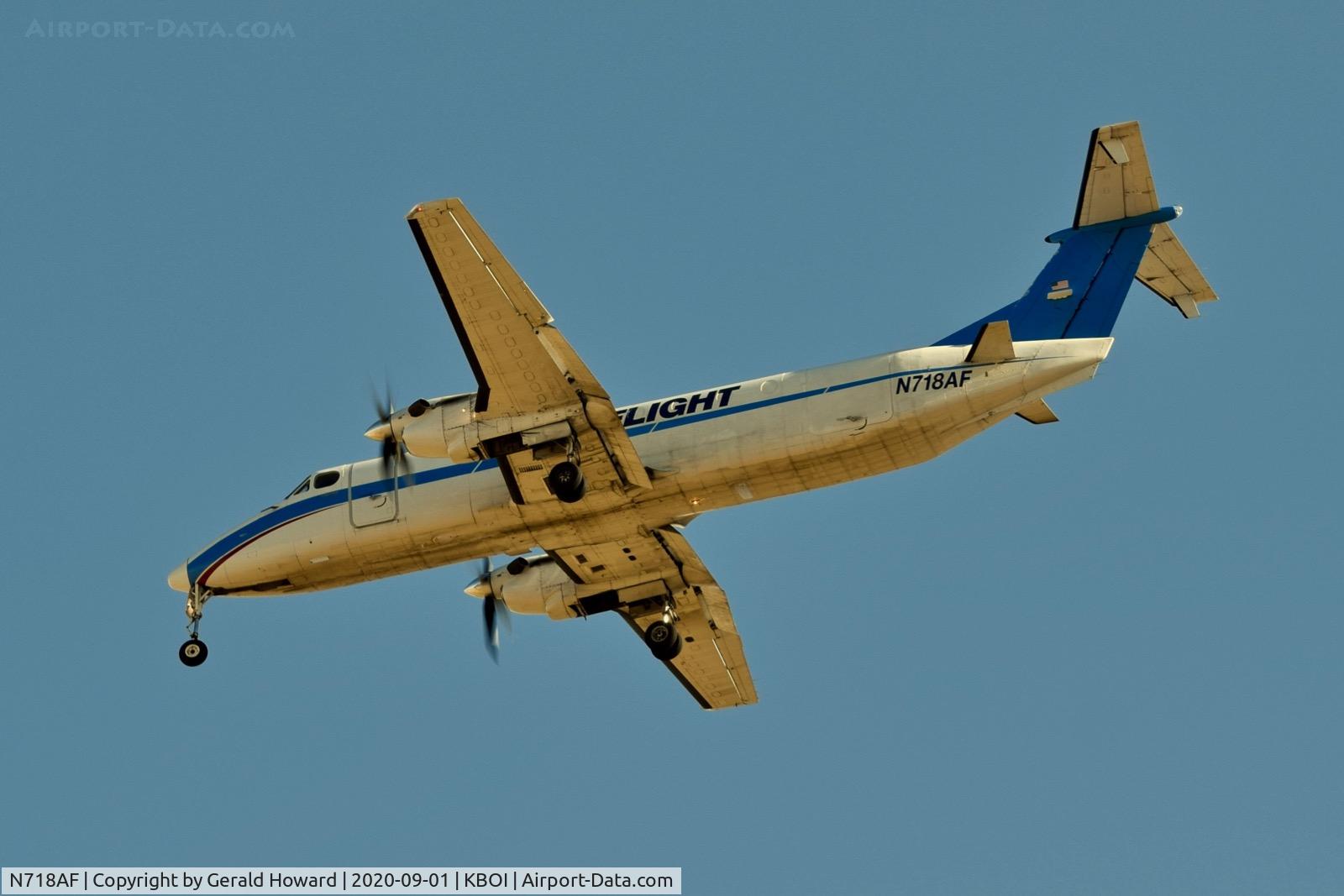 N718AF, 1991 Beech 1900C C/N UC-162, Landing 28R.