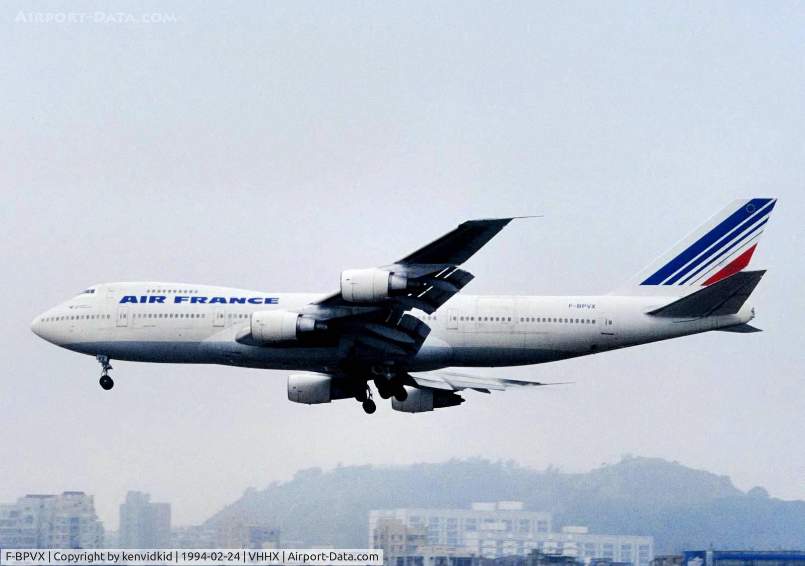 F-BPVX, 1979 Boeing 747-228B C/N 21731, At Hong Kong Airport (Kai Tak) on a George Pick Aviation Tour.