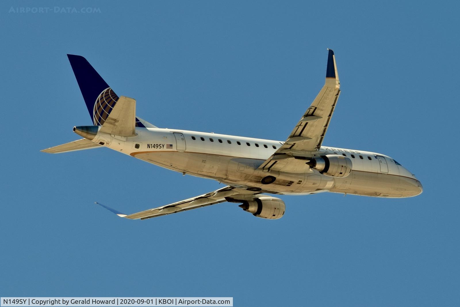 N149SY, 2015 Embraer 175LR (ERJ-170-200LR) C/N 17000495, Departing BOI