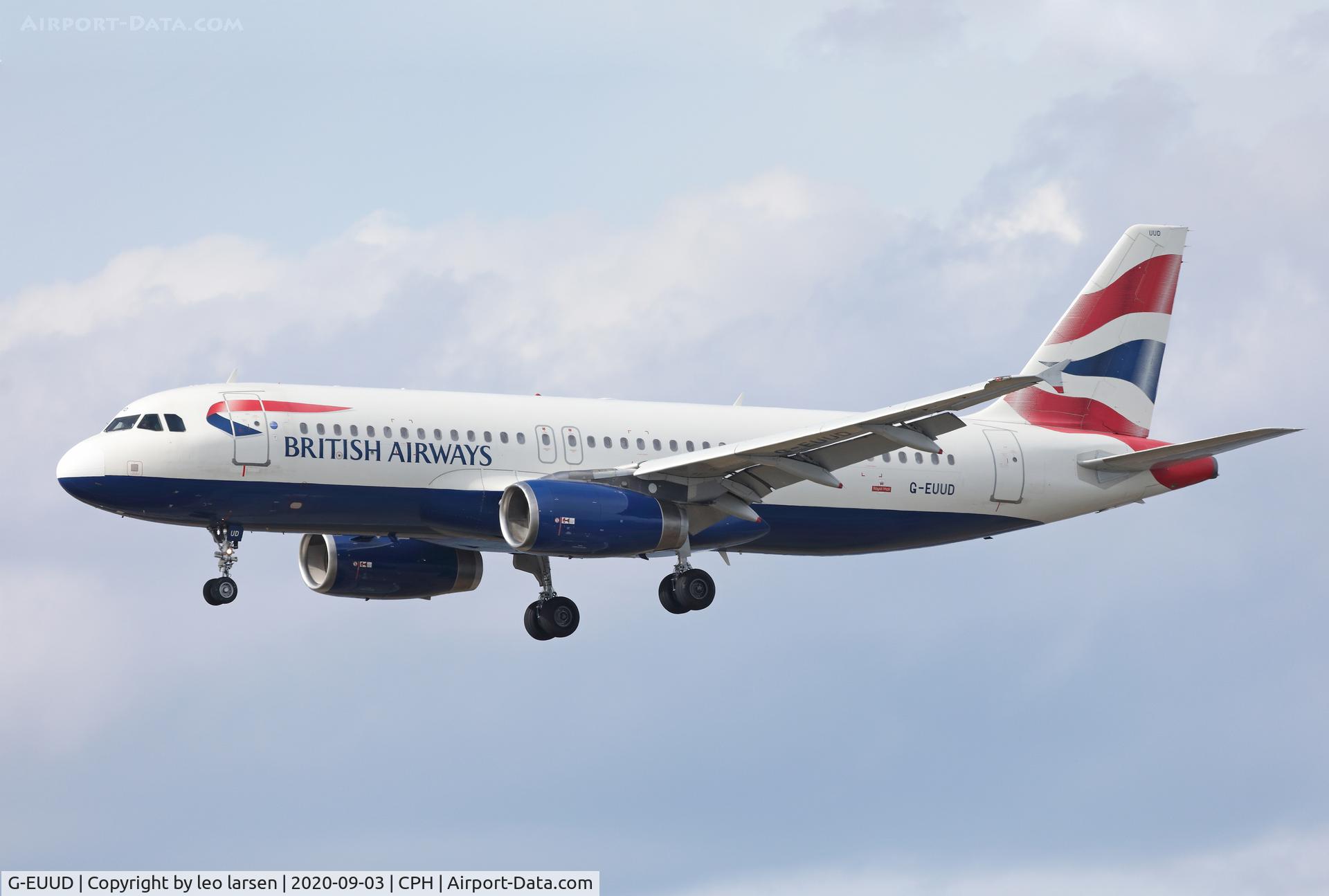 G-EUUD, 2002 Airbus A320-232 C/N 1760, Copenhagen 3.9.2020