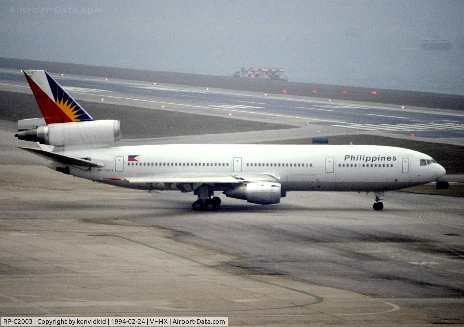 RP-C2003, 1976 McDonnell Douglas DC-10-30 C/N 46958, At Hong Kong Airport (Kai Tak) on a George Pick Aviation Tour.