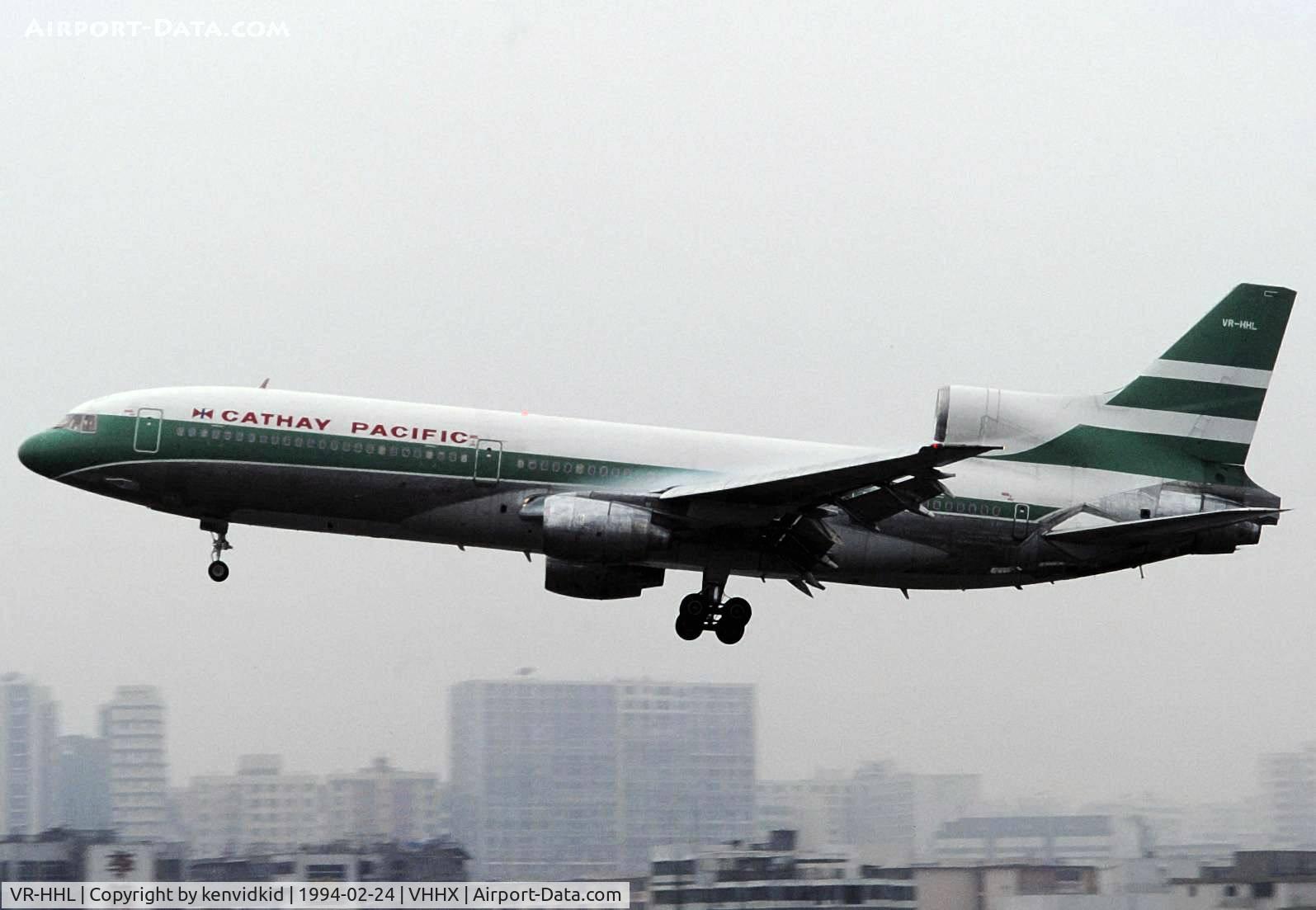 VR-HHL, 1975 Lockheed L-1011 Tristar 100 C/N 193T-1122, At Hong Kong Airport (Kai Tak) on a George Pick Aviation Tour.