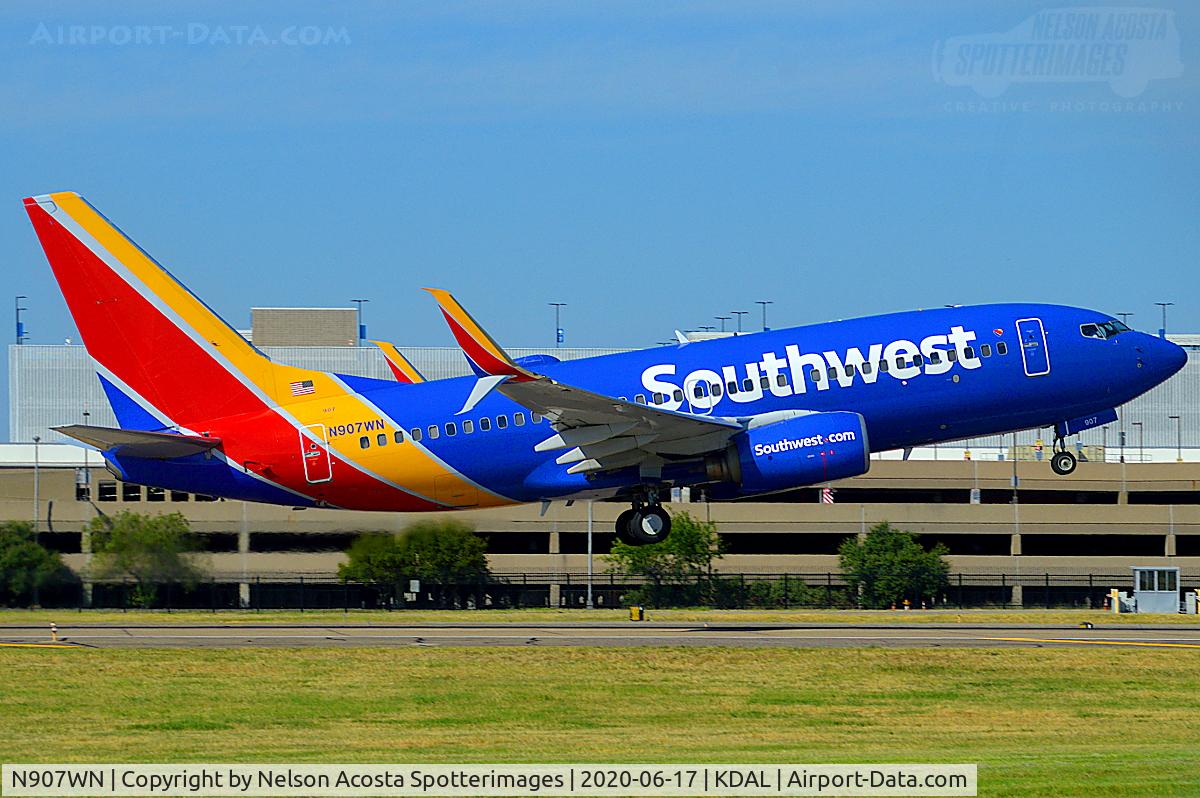 N907WN, 2008 Boeing 737-7H4 C/N 36619, KDAL (06/17/2020)