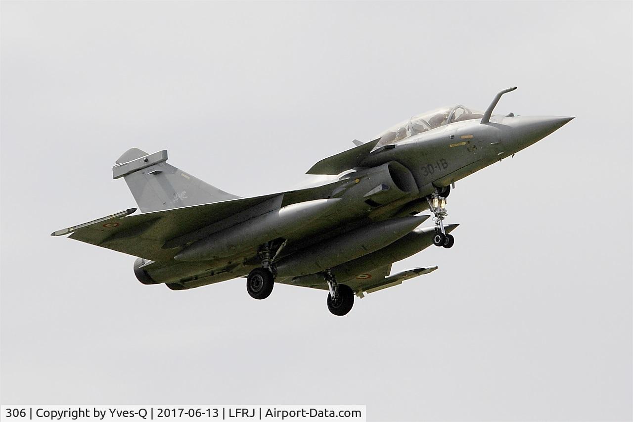 306, Dassault Rafale B C/N 306, Dassault Rafale B, Short approach rwy 08, Landivisiau Naval Air Base (LFRJ) Tiger Meet 2017