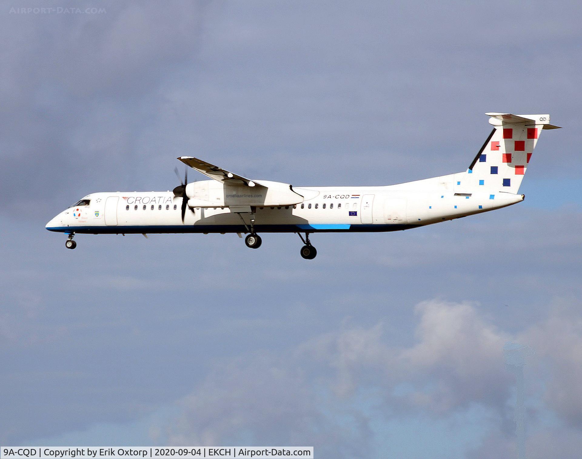 9A-CQD, 2009 De Havilland Canada DHC-8-402Q Dash 8 C/N 4260, 9A-CGD landing rw 22L