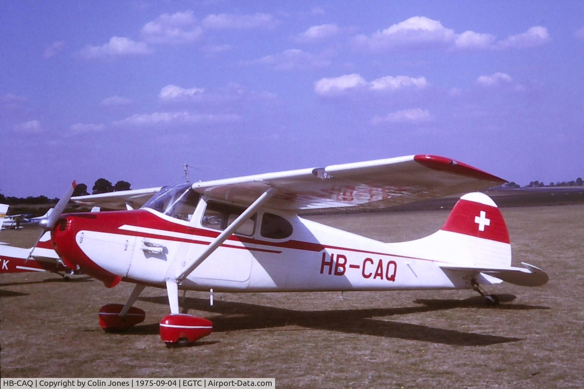 HB-CAQ, 1949 Cessna 170A C/N 18878, A visitor the the 1975 