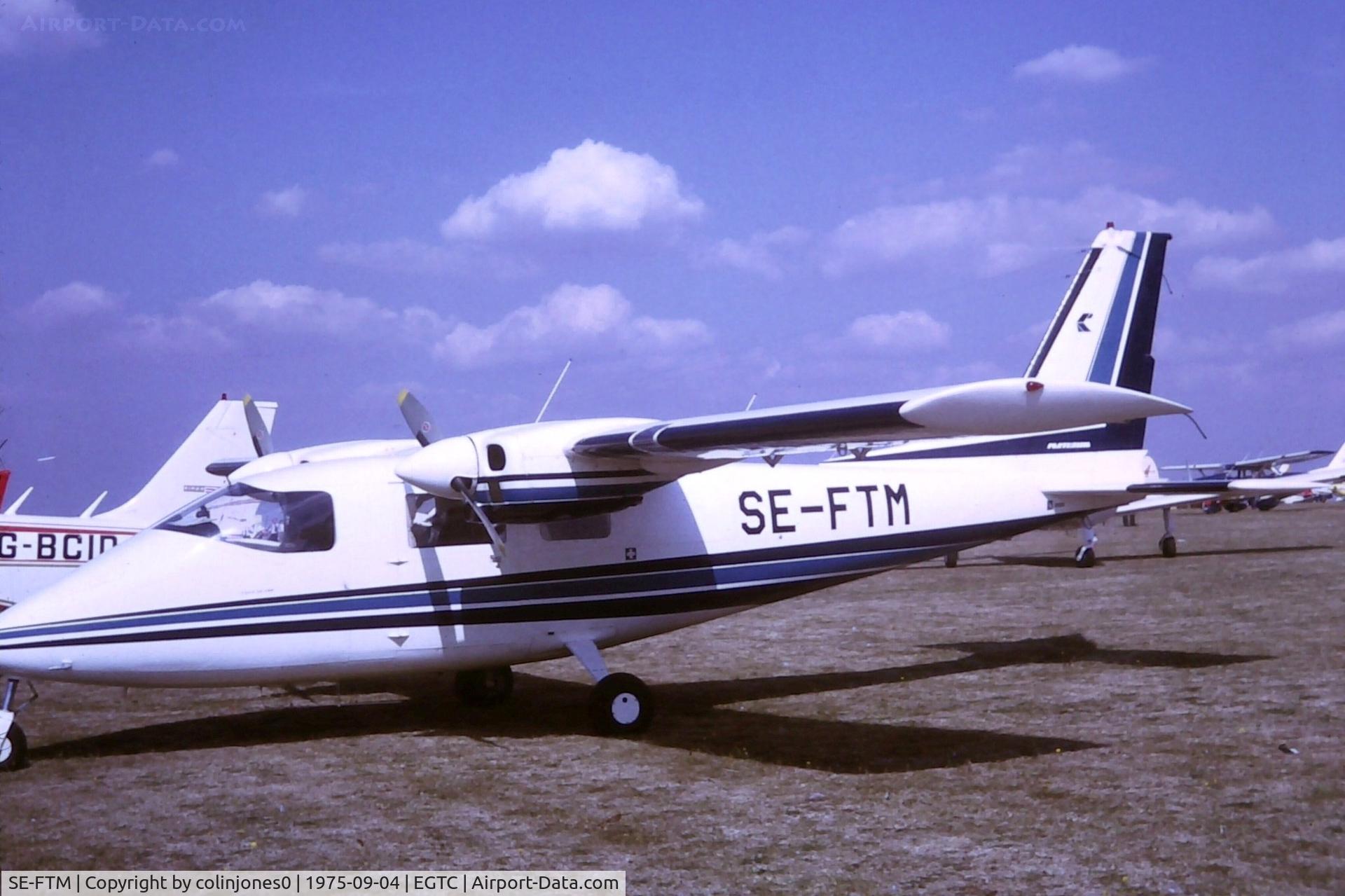 SE-FTM, 1974 Partenavia P-68B Victor C/N 24, A visitor the the 1975 