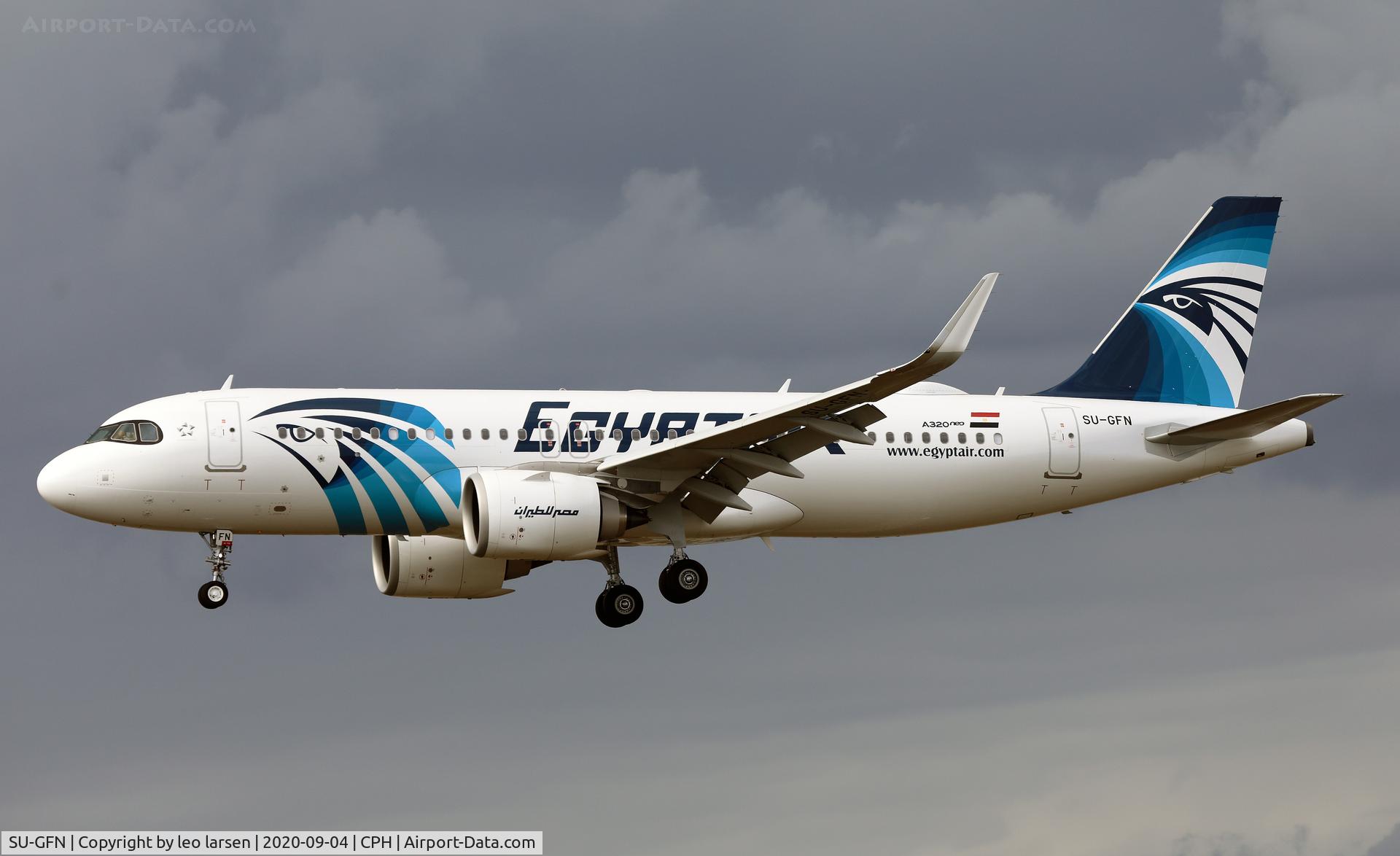 SU-GFN, 2020 Airbus A320-251N C/N 10013, Copenhagen 4.9.2020 For first time.