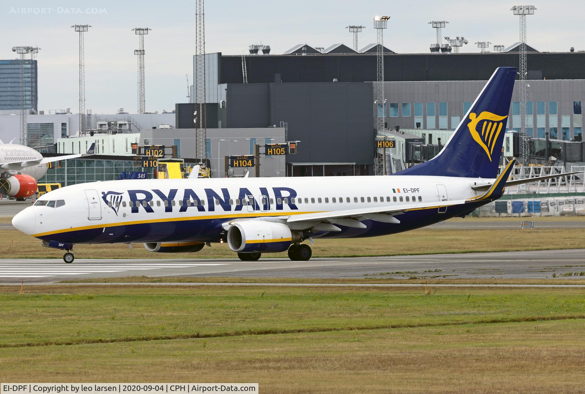 EI-DPF, 2007 Boeing 737-8AS C/N 33606, Copenhagen 4.9.2020