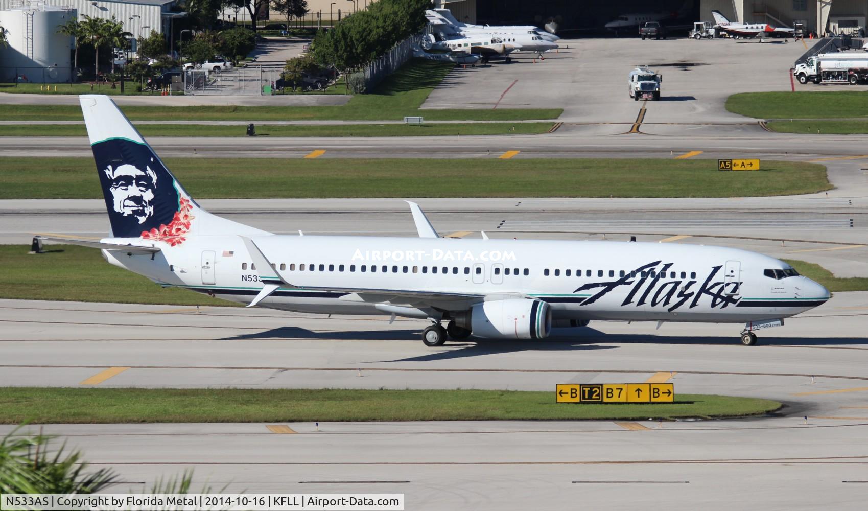 N533AS, 2010 Boeing 737-890 C/N 35201, FLL 2014