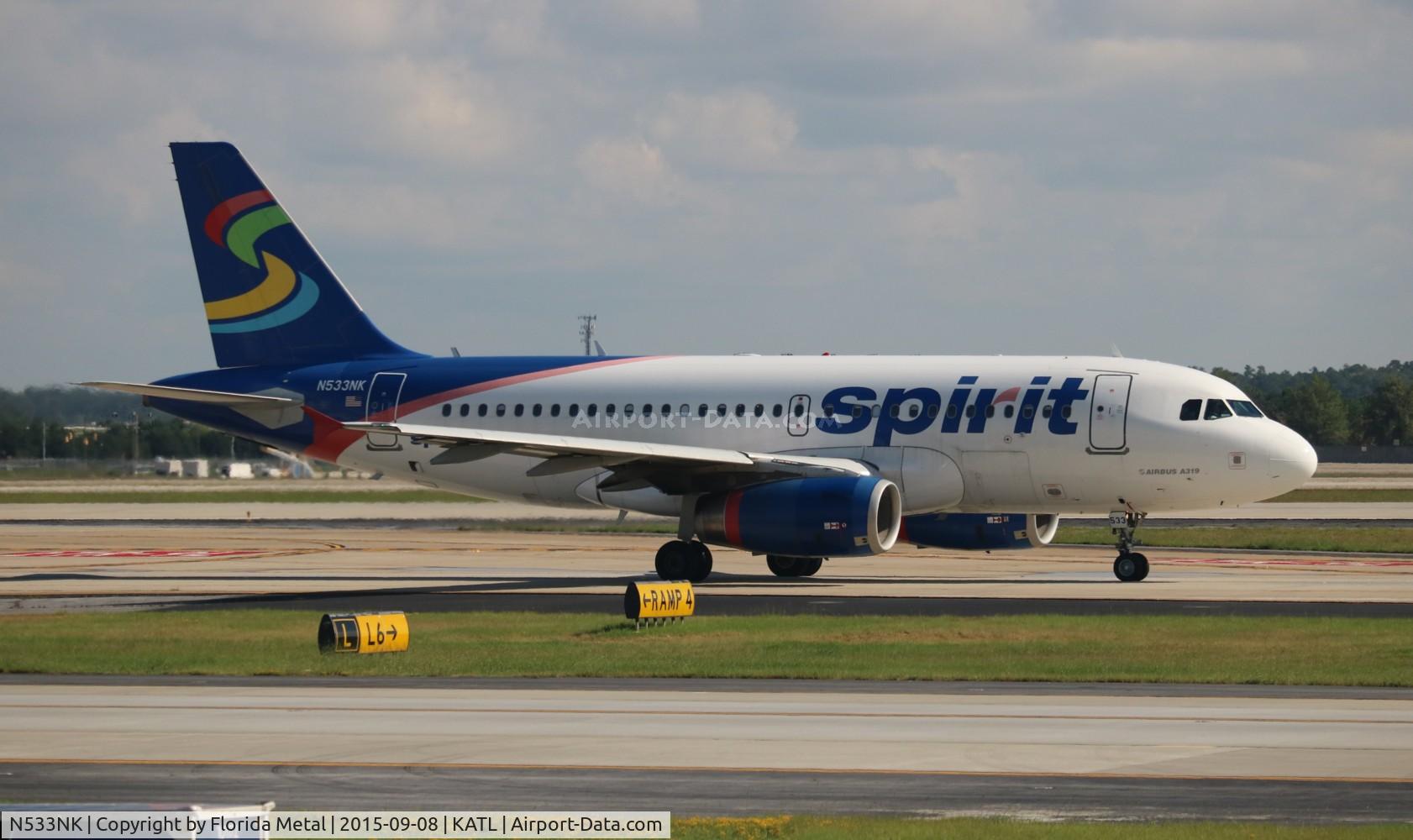 N533NK, 2008 Airbus A319-132 C/N 3393, ATL 2015