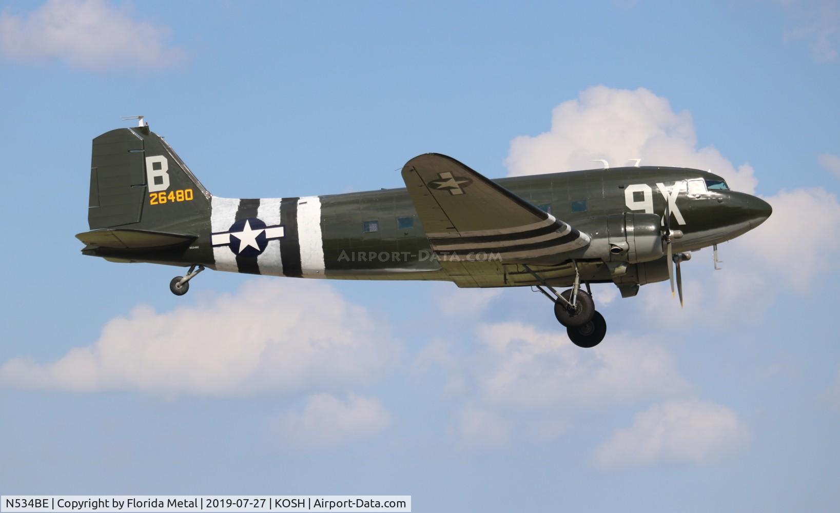 N534BE, 1944 Douglas DC-3A-S1C3G C/N 4932, OSH 2019