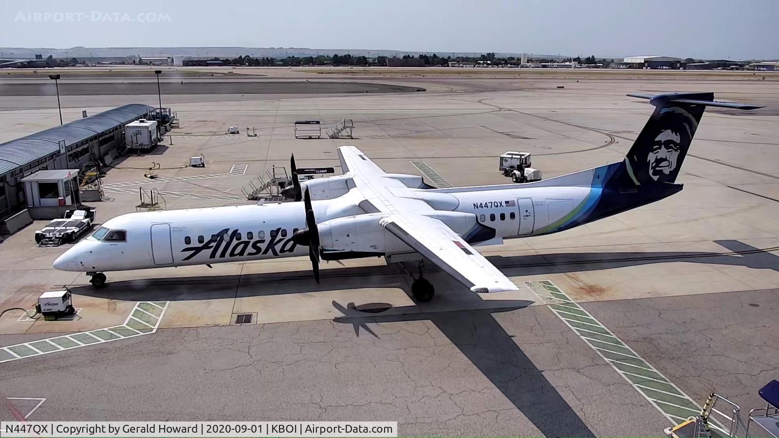 N447QX, 2011 Bombardier DHC-8-402 Dash 8 C/N 4364, Parked at the gate.