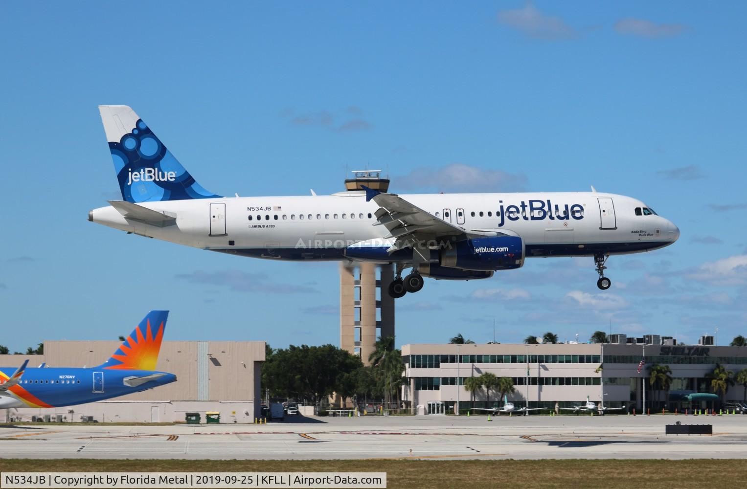 N534JB, 2002 Airbus A320-232 C/N 1705, FLL 2019