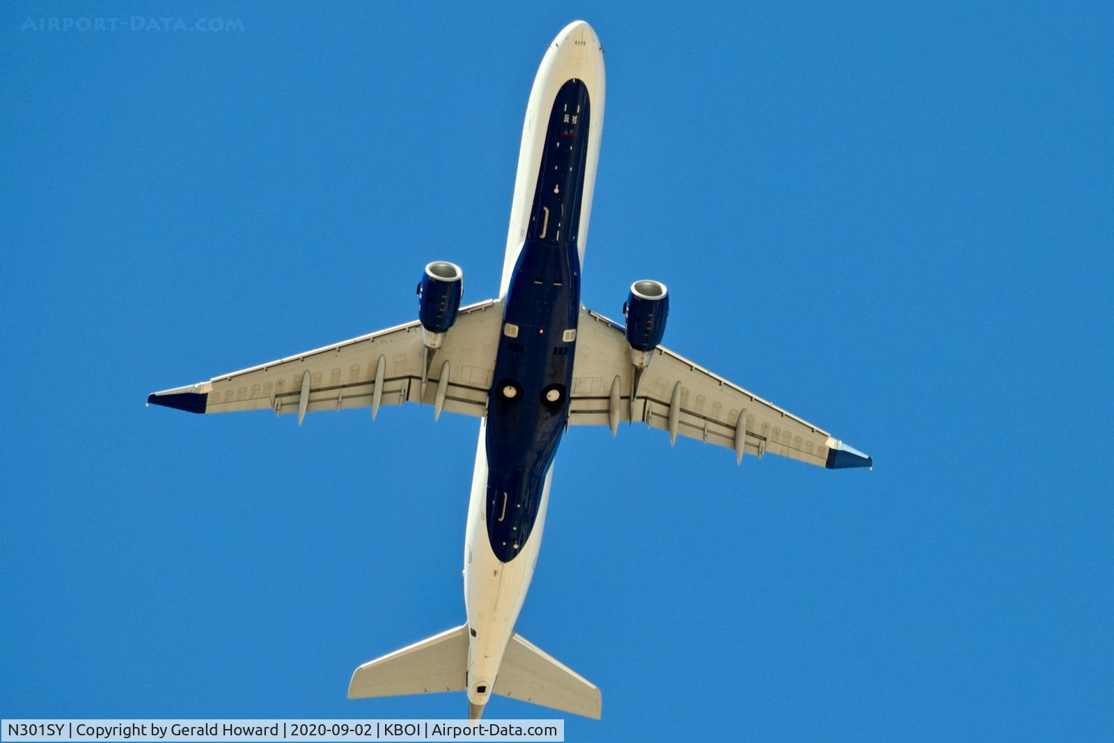N301SY, 2019 Embraer 175LR (ERJ-170-200LR) C/N 17000838, Departing BOI.