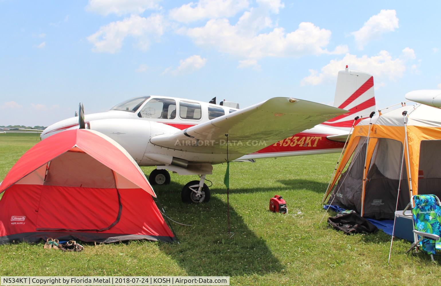 N534KT, 1962 Beech D50E Twin Bonanza C/N DH-322, OSH 2018