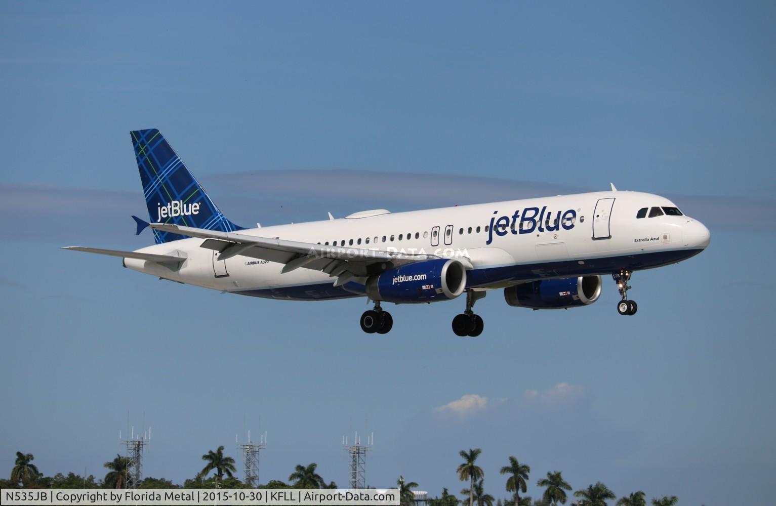 N535JB, 2002 Airbus A320-232 C/N 1739, FLL 2015