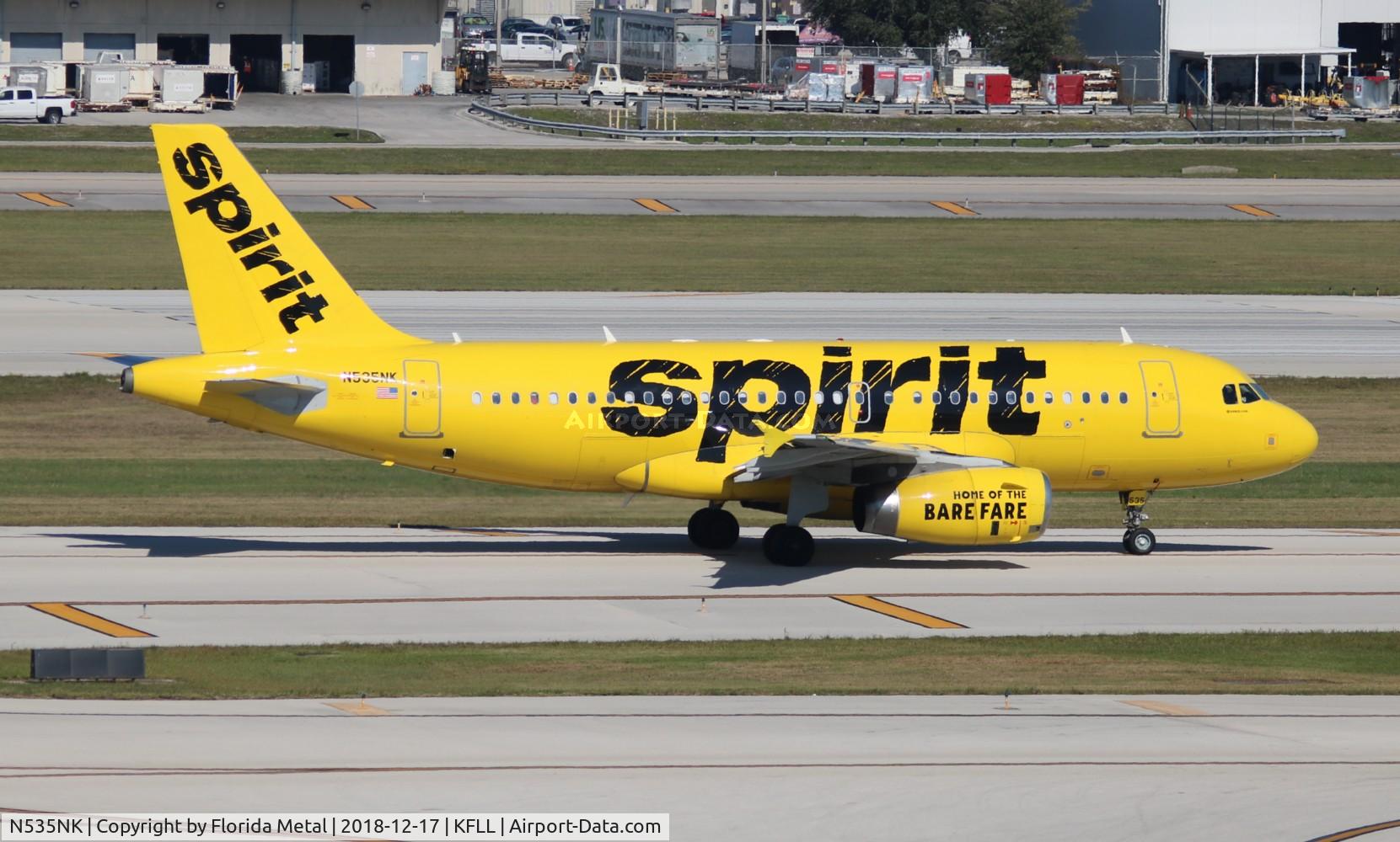 N535NK, 2010 Airbus A319-133LR C/N 4403, FLL 2018