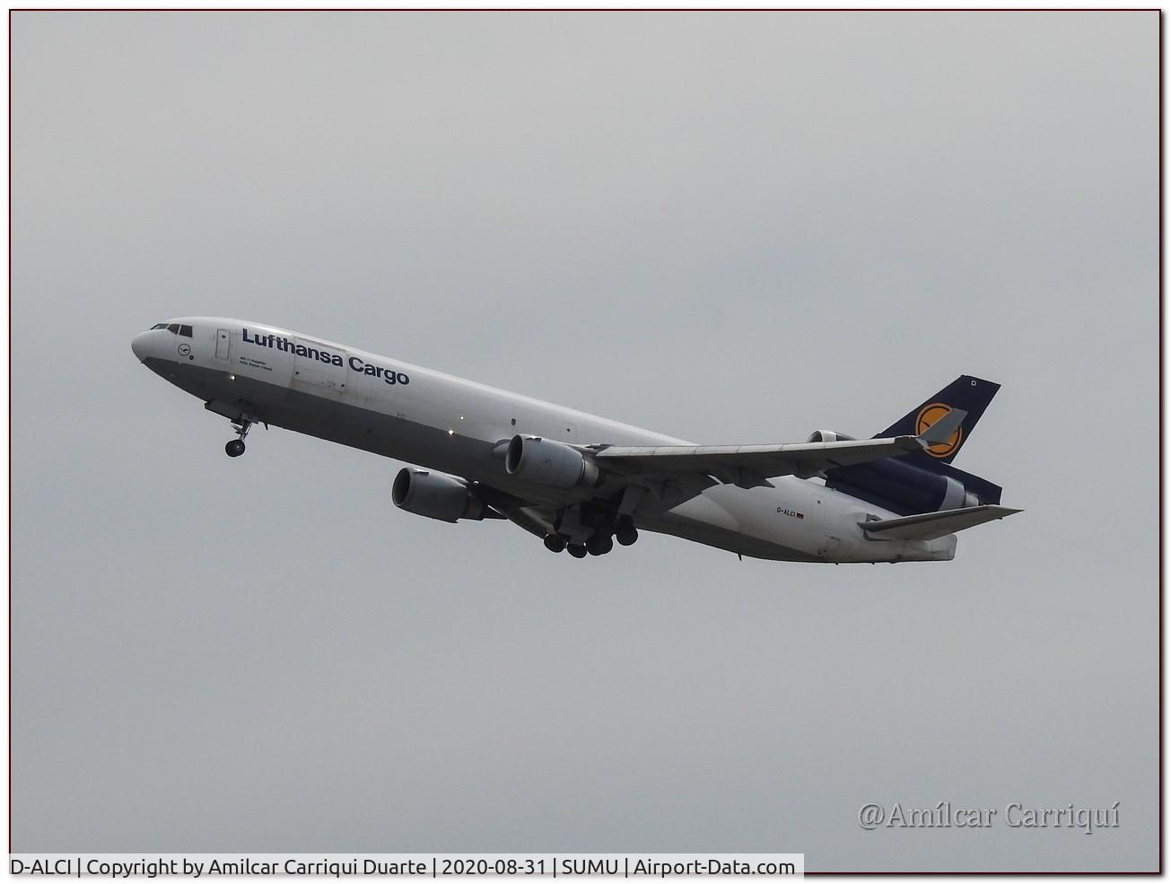 D-ALCI, 2000 McDonnell Douglas MD-11F C/N 48800, TAKE OFF FROM SUMU (Carrasco International Airport) Uruguay