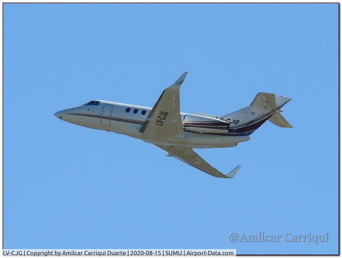 LV-CJG, 1999 Raytheon Hawker 800XP C/N 258411, TAKE OFF FROM SUMU (Carrasco International Airport) Uruguay