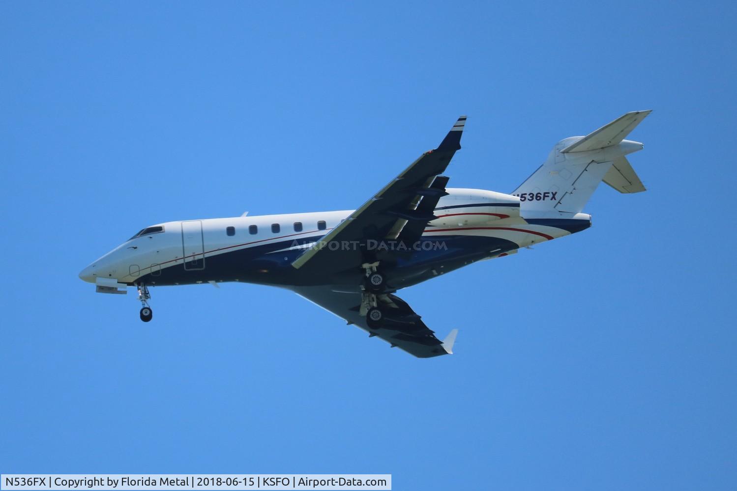 N536FX, 2007 Bombardier Challenger 300 (BD-100-1A10) C/N 20171, SFO 2018