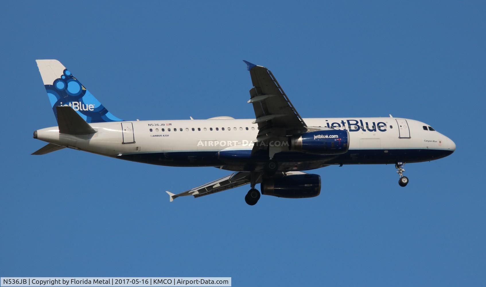 N536JB, 2002 Airbus A320-232 C/N 1784, MCO 2017