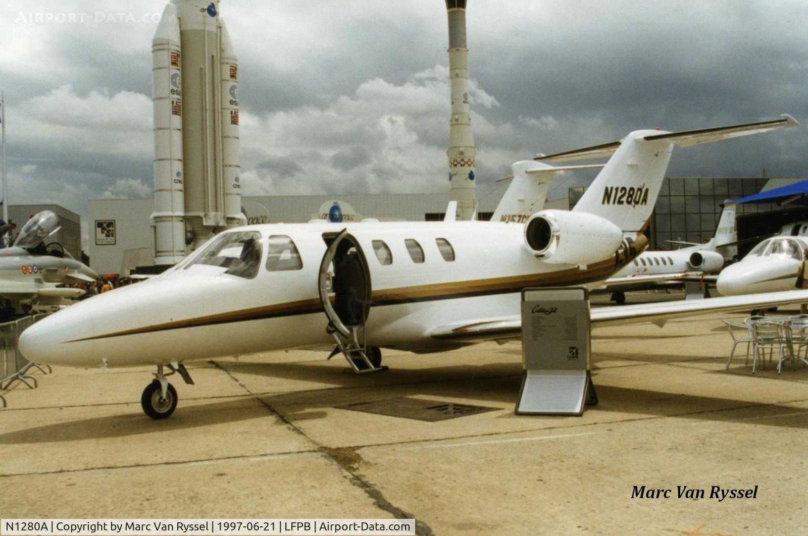 N1280A, 1997 Cessna 525 CitationJet CJ1 C/N 525-0177, Paris Air Show 1997.