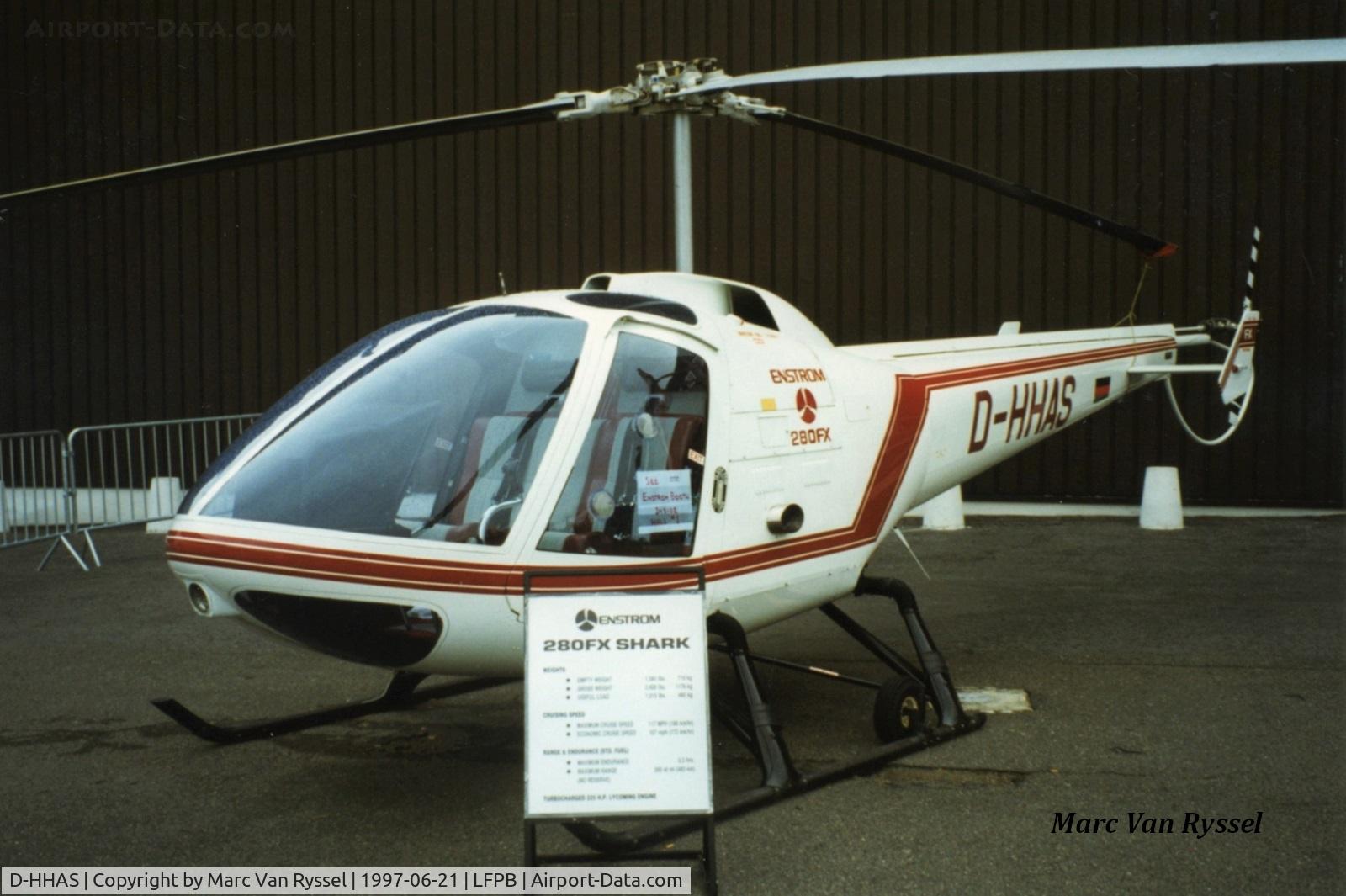 D-HHAS, 1990 Enstrom 280FX Shark C/N 2054, Paris Air Show 1997.