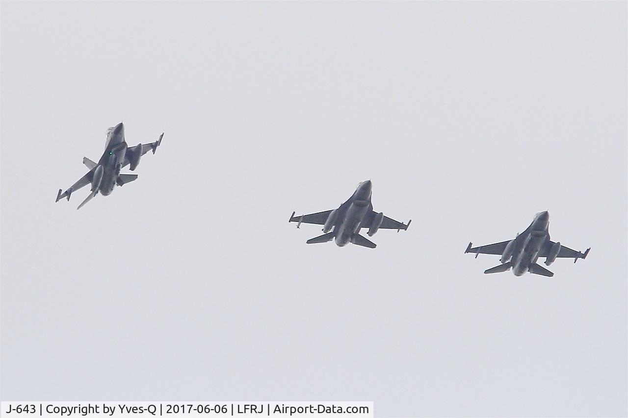 J-643, 1980 Fokker F-16AM Fighting Falcon C/N 6D-75, Fokker F-16AM Fighting Falcon, Break over Landivisiau Naval Air Base (LFRJ) Tiger Meet 2017