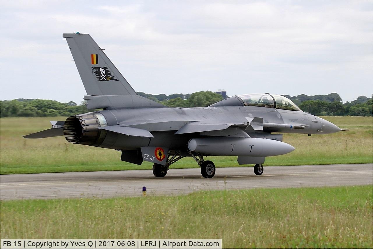 FB-15, General Dynamics F-16BM Fighting Falcon C/N 6J-15, General Dynamics F-16BM Fighting Falcon, Taxiing to flight line, Landivisiau Naval Air Base (LFRJ) Tiger Meet 2017