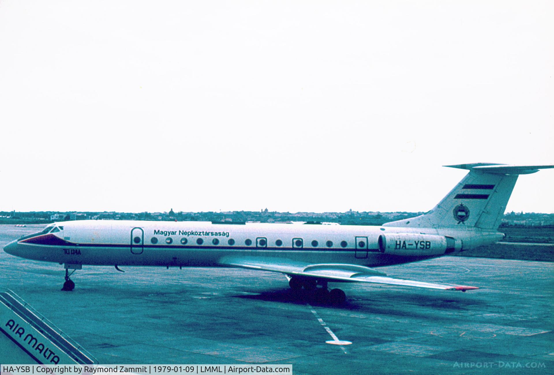 HA-YSB, 1974 Tupolev Tu-134A-3 C/N 17103, Tupolev Tu-134A HA-YSB Hungarian Government