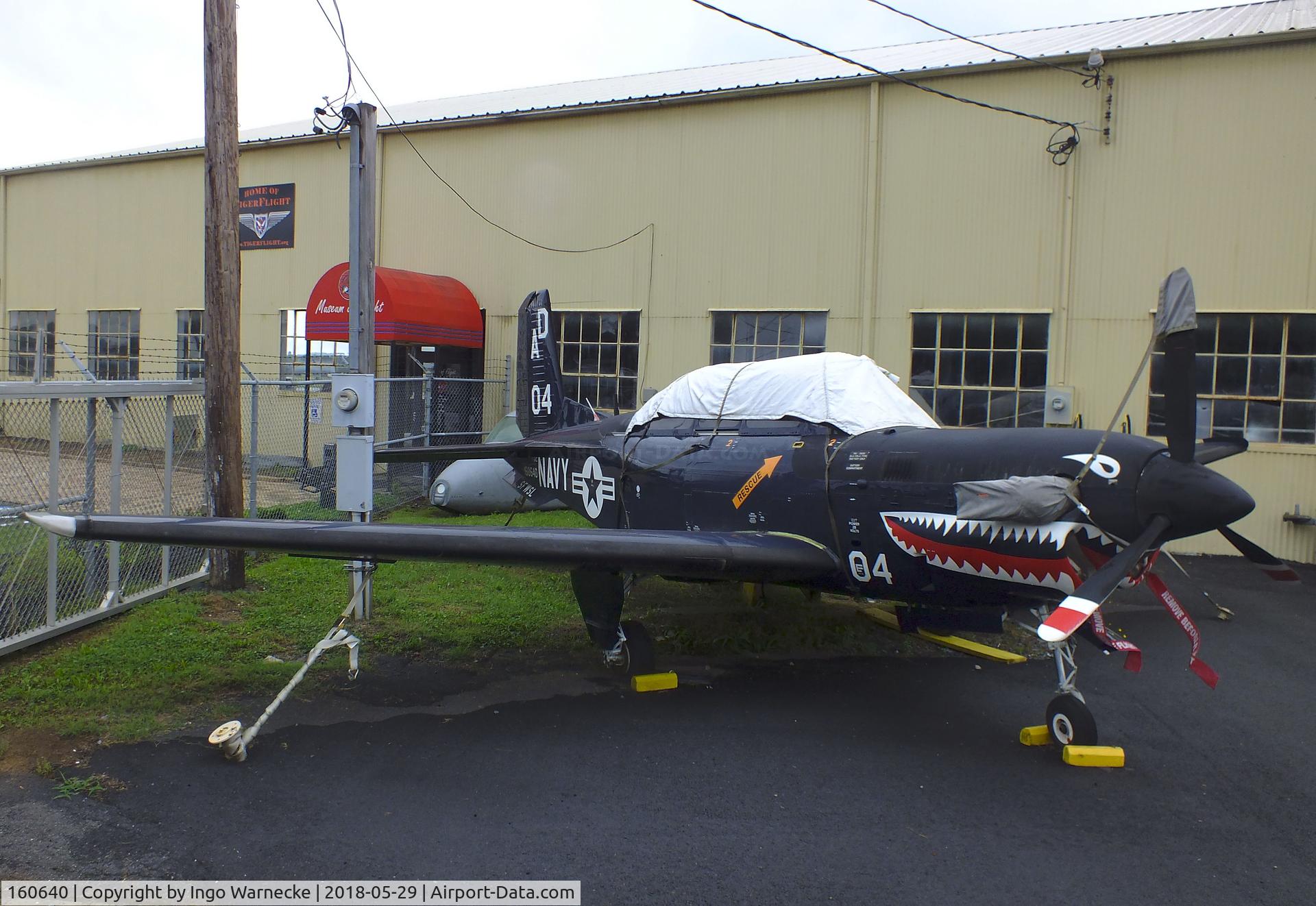 160640, Beech T-34C Turbo Mentor C/N GL-105, Beechcraft T-34C Turbo Mentor at the Museum of Flight, Rome GA