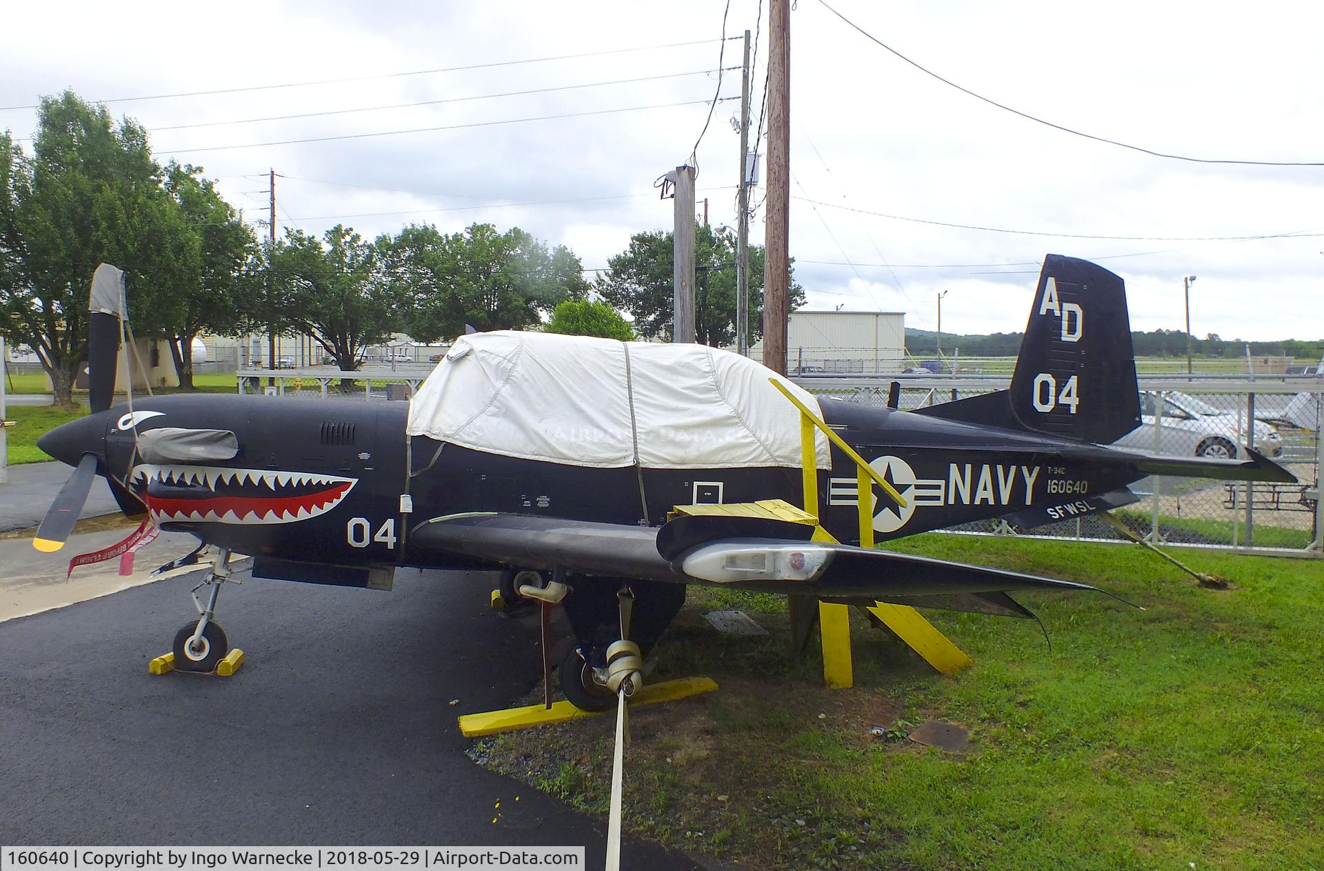 160640, Beech T-34C Turbo Mentor C/N GL-105, Beechcraft T-34C Turbo Mentor at the Museum of Flight, Rome GA