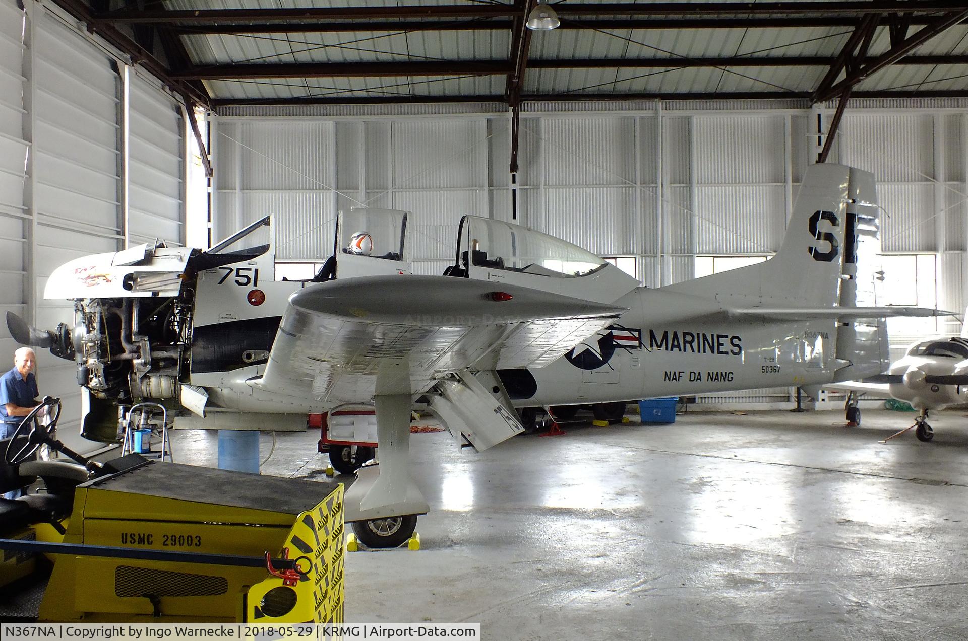 N367NA, 1950 North American T-28A Trojan C/N 174-367, North American T-28A Trojan at the Museum of Flight, Rome GA