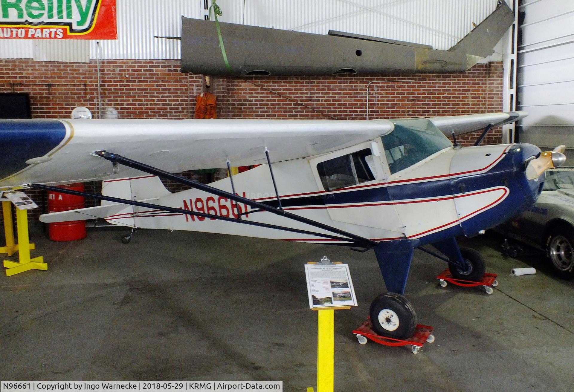 N96661, 1946 Taylorcraft BC12-D C/N 8961, Taylorcraft BC-12D at the Museum of Flight, Rome GA