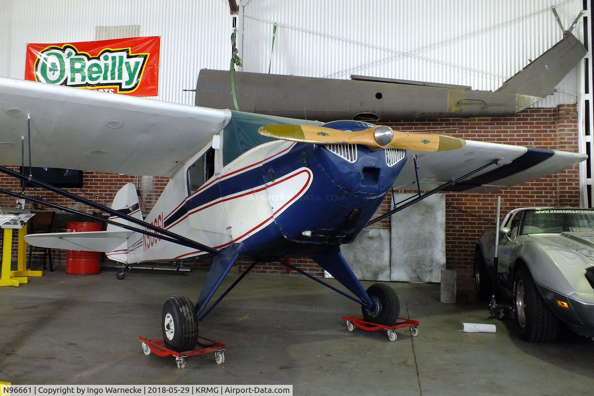 N96661, 1946 Taylorcraft BC12-D C/N 8961, Taylorcraft BC-12D at the Museum of Flight, Rome GA