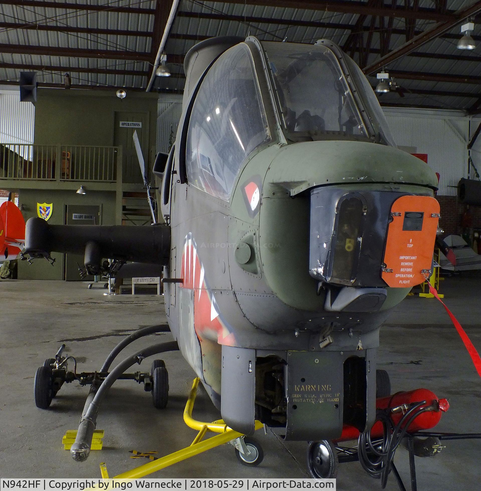 N942HF, Bell AH-1F Cobra C/N 70-15942, Bell AH-1F Cobra (minus rotor) at the Museum of Flight, Rome GA