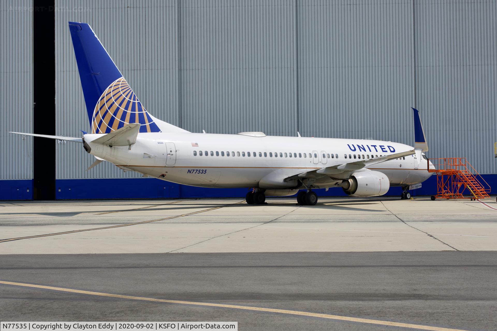 N77535, 2016 Boeing 737-824 C/N 62751, SFO 2020.
