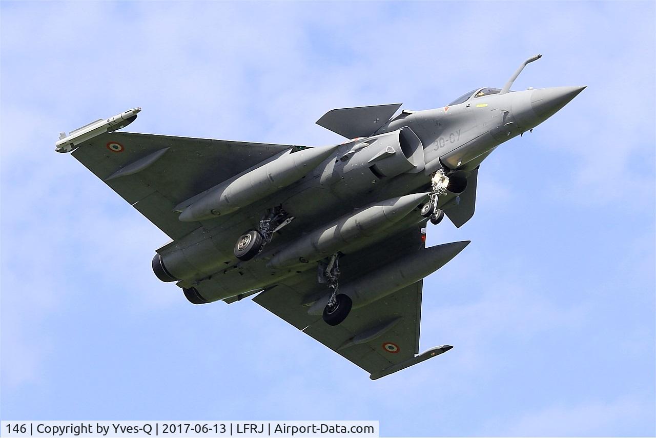 146, Dassault Rafale C C/N 146, Dassault Rafale C, Short approach rwy 08, Landivisiau Naval Air Base (LFRJ) Tiger Meet 2017