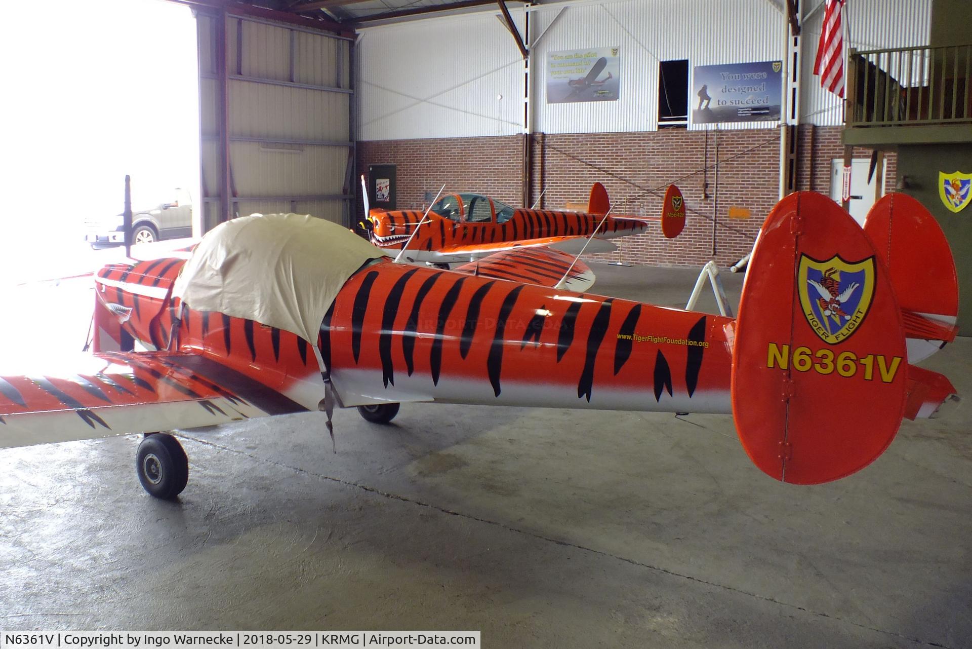 N6361V, 1965 Alon A2 Aircoupe C/N A-37, Alon A-2 Aircoupe of the TigerFlight Foundation in the hangar with the Museum of Flight at Richard B. Russell Airport, Rome GA