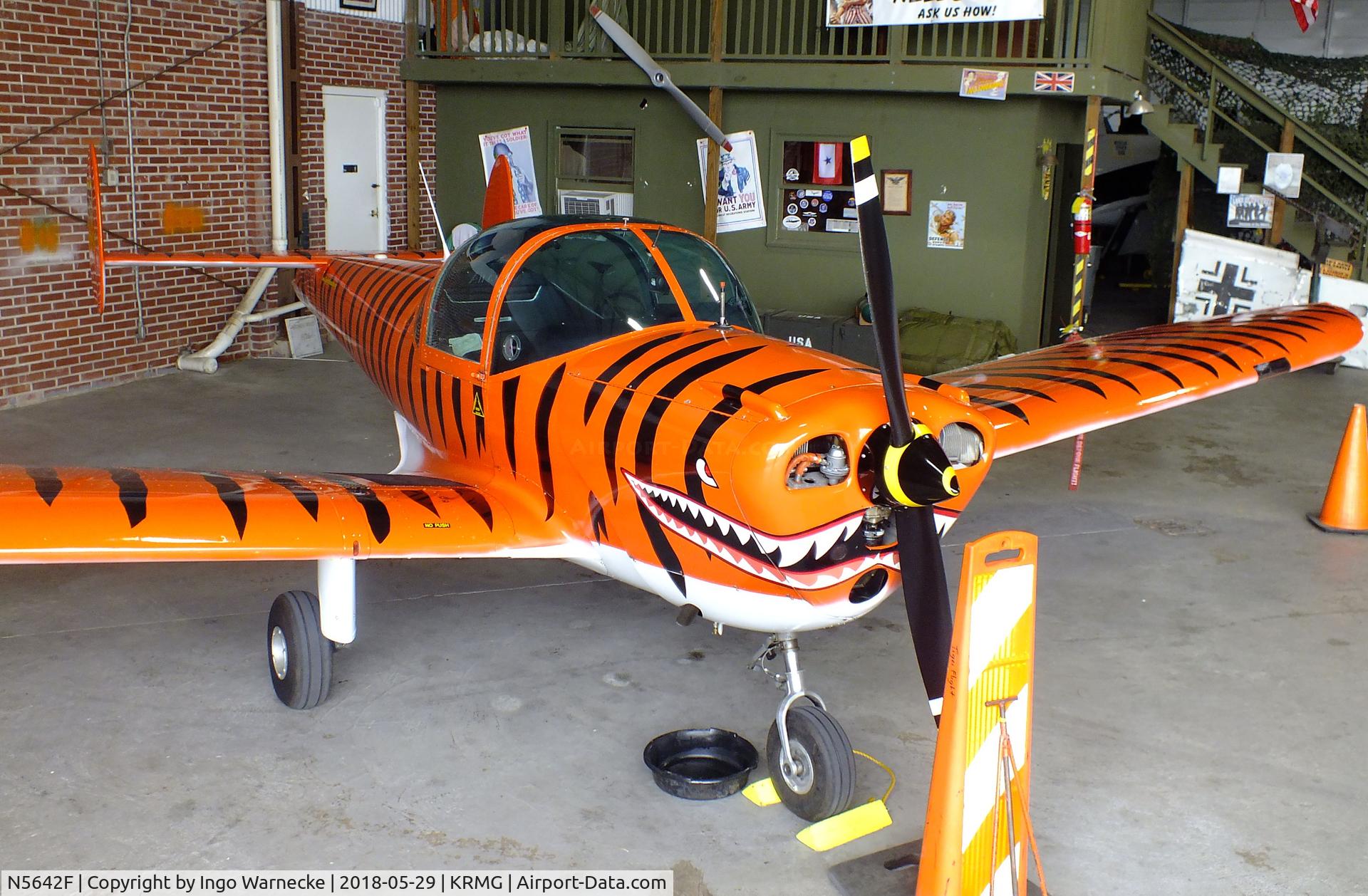 N5642F, 1967 Alon A2 Aircoupe C/N A-242, Alon A-2 Aircoupe of the TigerFlight Foundation in the hangar with the Museum of Flight at Richard B. Russell Airport, Rome GA