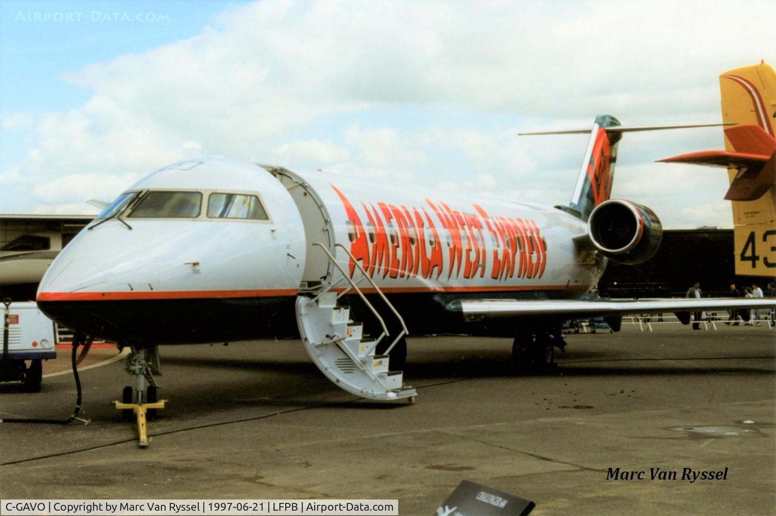 C-GAVO, 1997 Canadair CRJ-200LR (CL-600-2B19) C/N 7178, America West Express C-GAVO at Paris Air Show 1997.